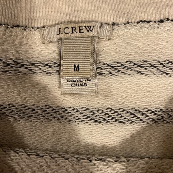 JCREW CHEERS SWEATSHIRT CREW Medium STRIPED FRENCH TERRY - Picture 2 of 2